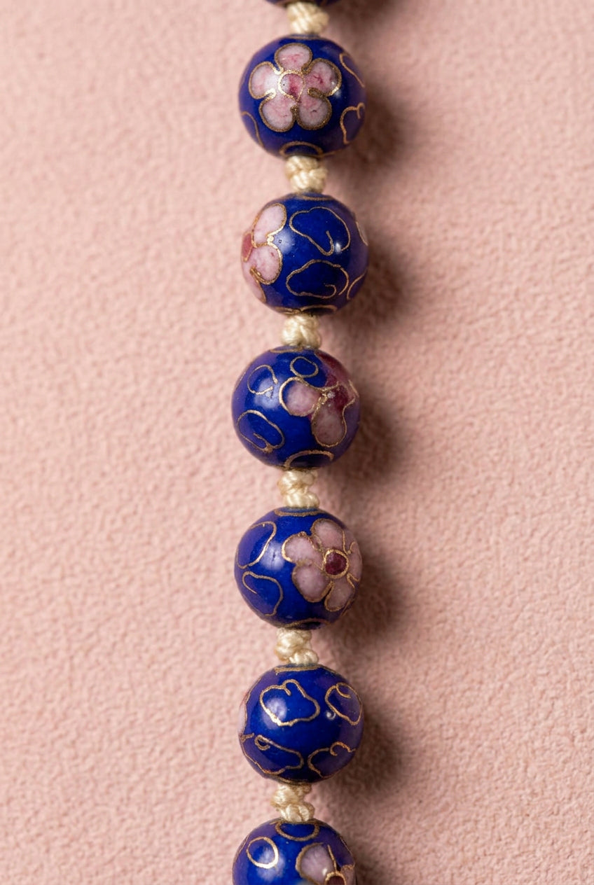 Incredibly Beautiful Chinese Cloisonne Beaded Necklace