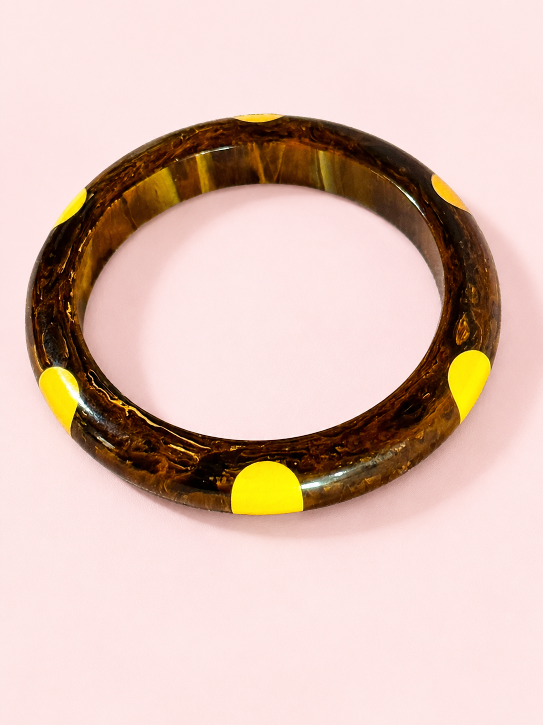 Very Collectible Genuine 1930's–1940's Bakelite Polka Dot Bangle
