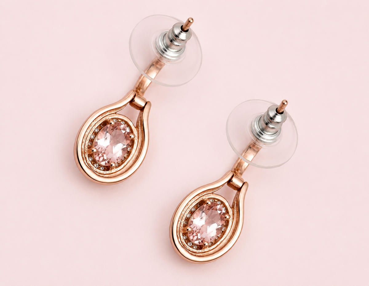 Drop-dead Gorgeous Rose Gold Post Earrings