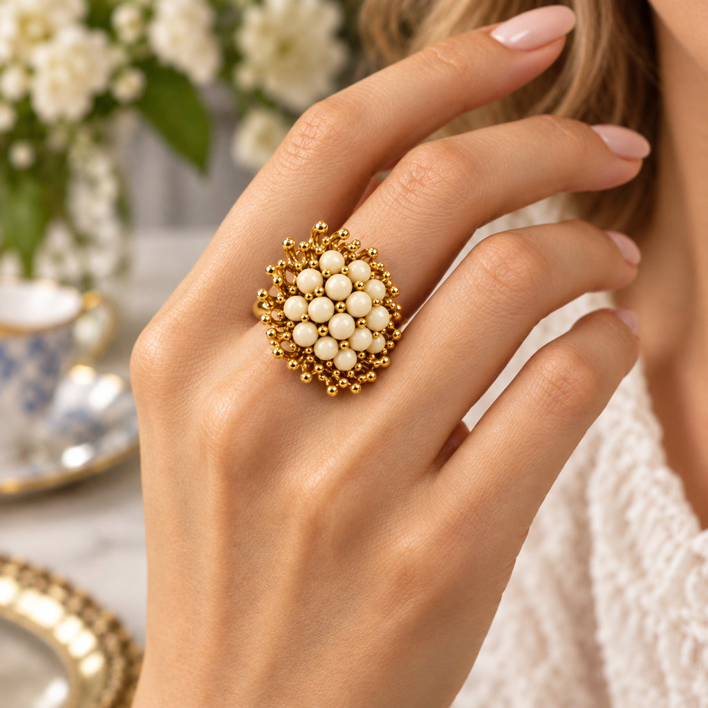 Beautiful Costume Cluster Ring