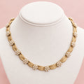 Whisper Of Romance Vintage Crown Trifari Pearl & Gold Ribbon Choker