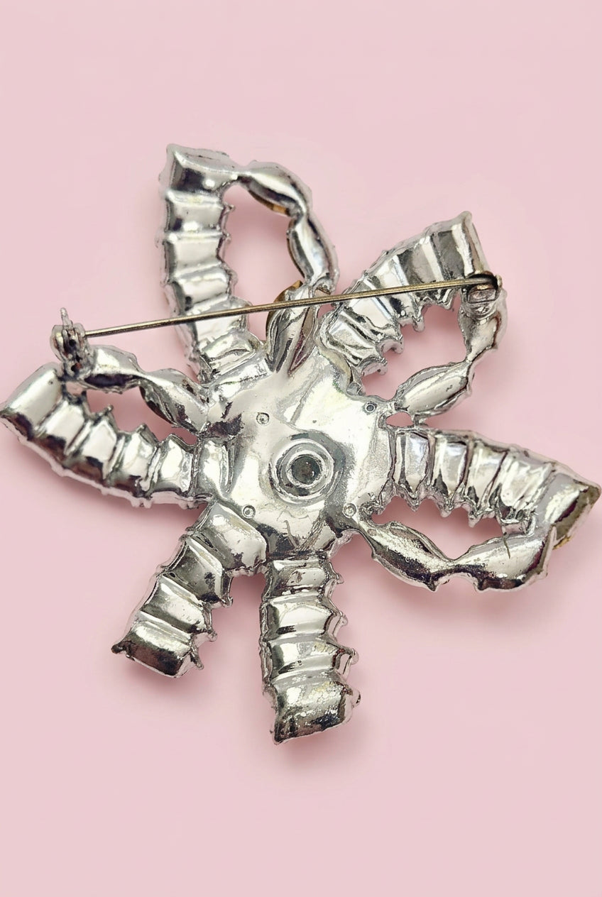 Rhodium Plated Brooch