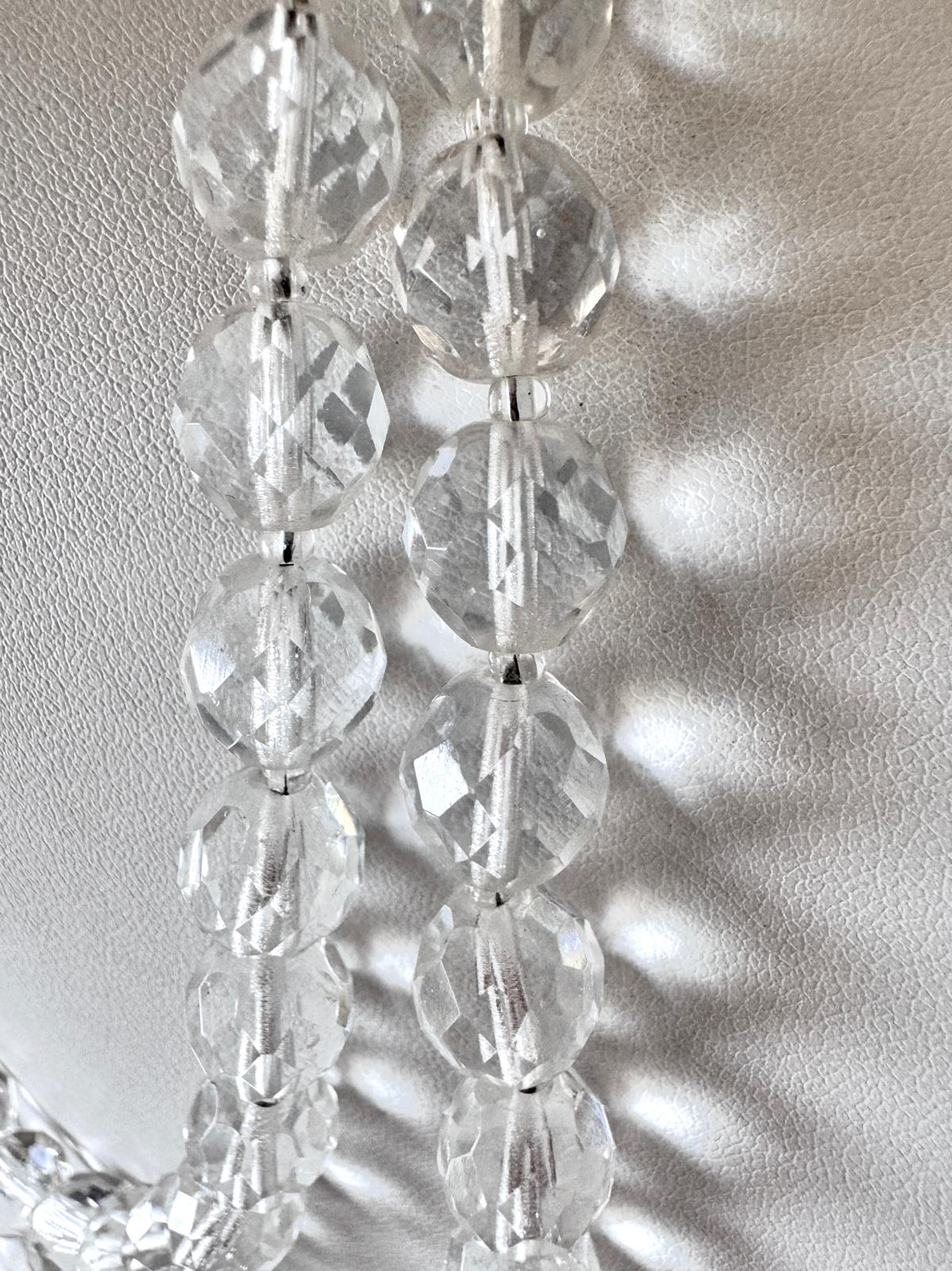 Hallmarked Miriam Haskell - Provenance Rich And Striking, Beautiful Rock Crystal Opera Length Necklace