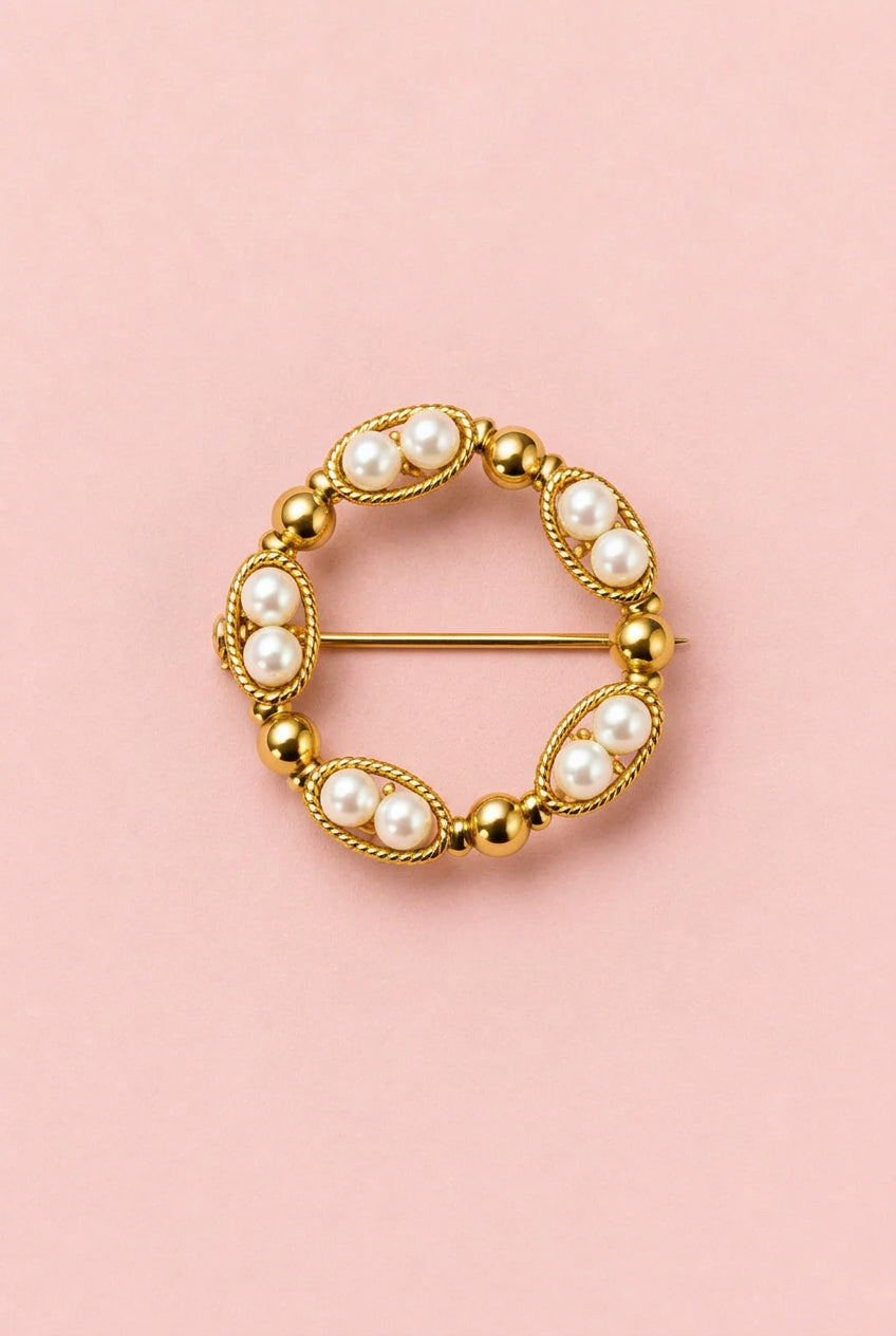 Precious Genuine Pearl Pin