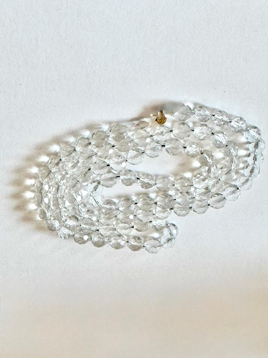 Hallmarked Miriam Haskell - Provenance Rich And Striking, Beautiful Rock Crystal Opera Length Necklace