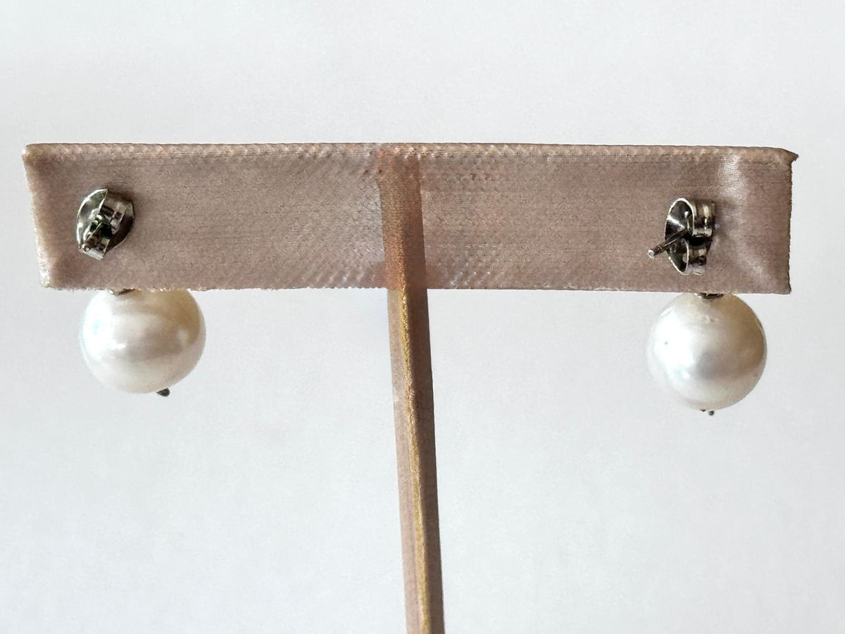 Softly Romantic Pearl And Sterling Post Earrings