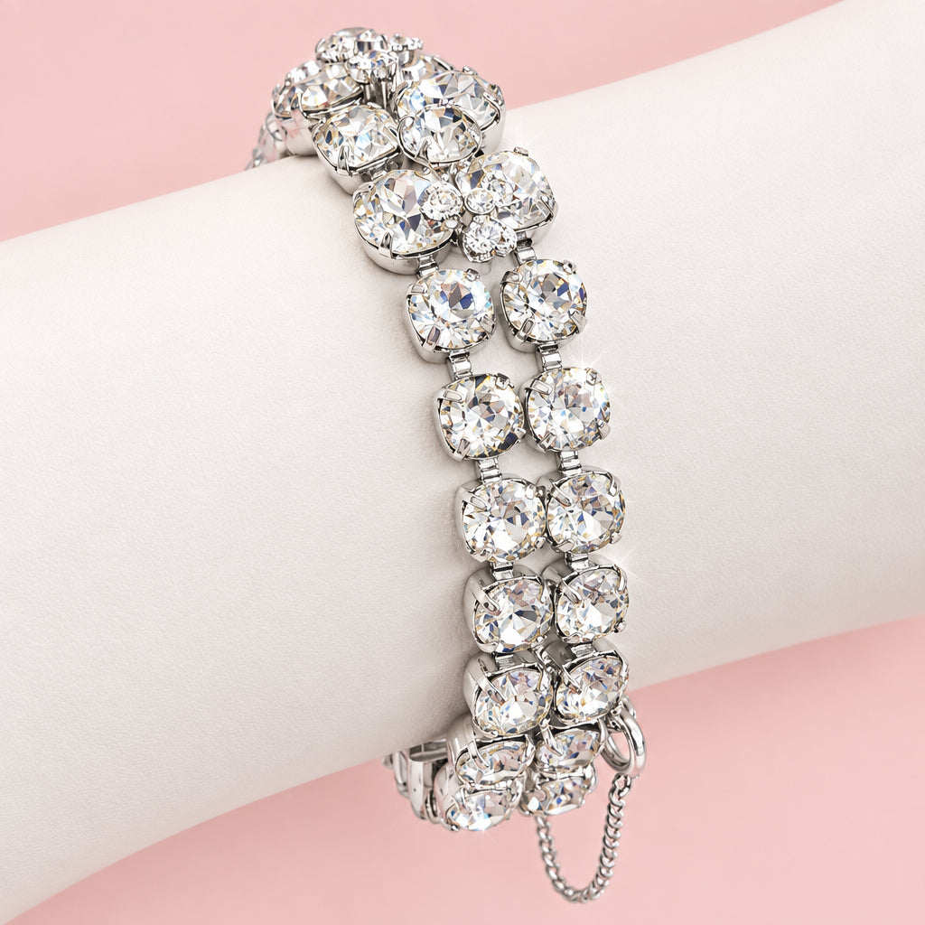 Dazzling 1950's Glamour Years - HallMarked Eisenberg Ice Bracelet