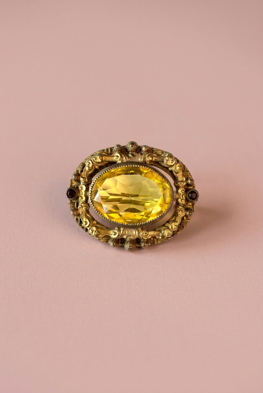 Lovely Citrine Brooch