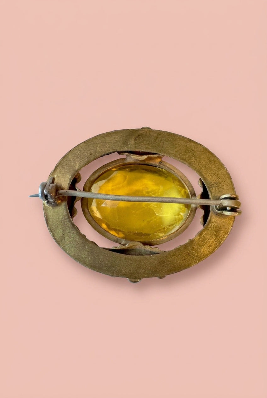 Lovely Citrine Brooch