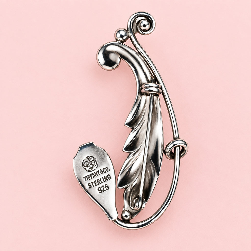 Amazing Stylized Sterling Brooch: Art Deco to Mid-Century Moderinst