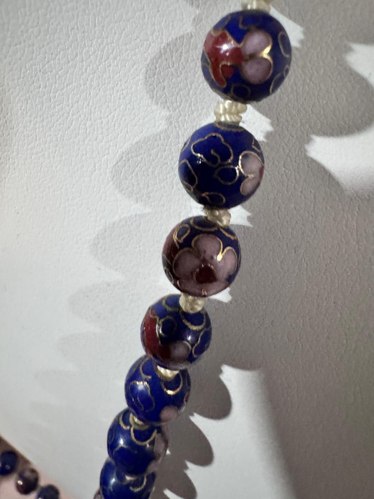 Incredibly Beautiful Chinese Cloisonne Beaded Necklace