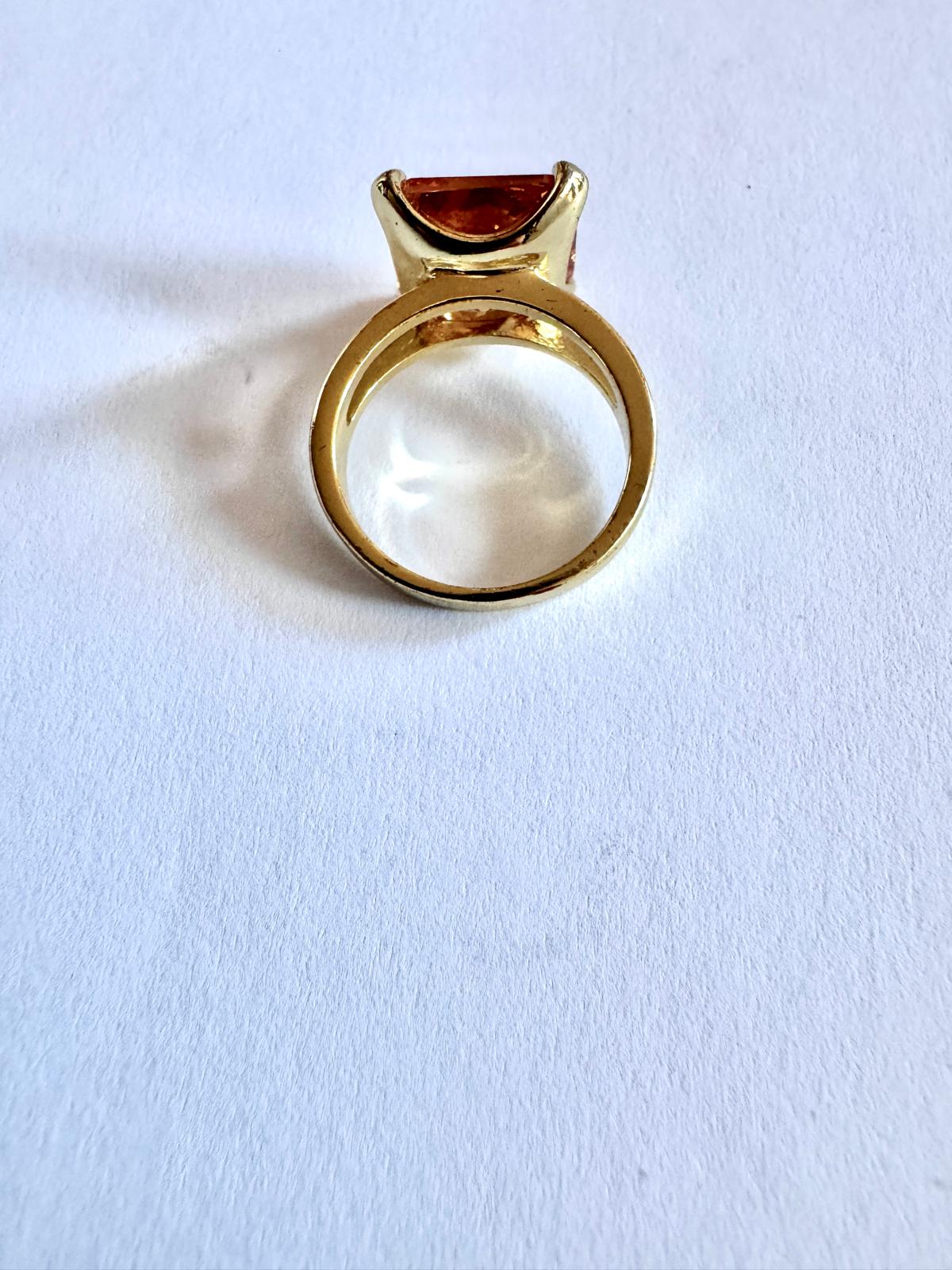 Blush Peachy Glowing Gold Plated Costume Ring