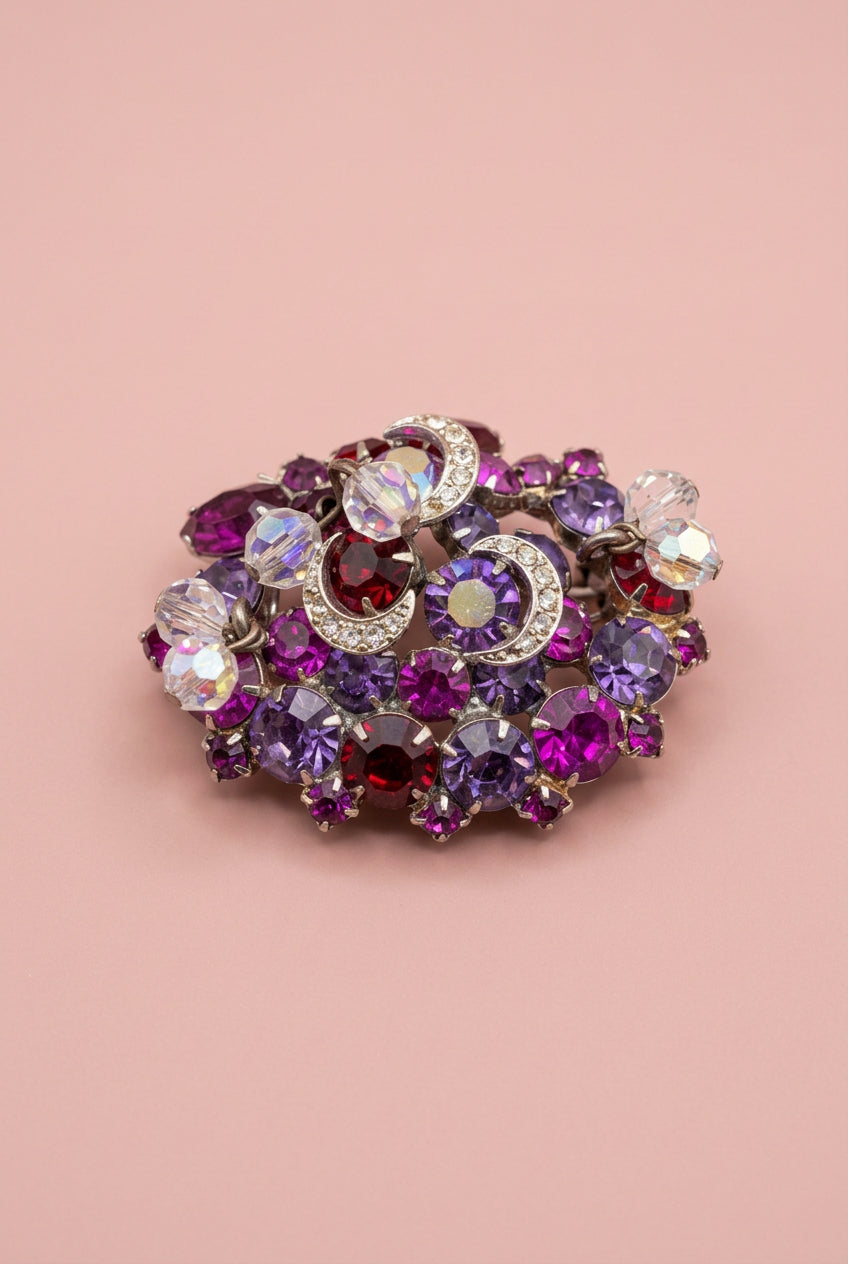 Lovely Flowing Cha-Cha Beaded Brooch