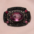 Lovely and romantic pink crystal brooch
