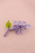 Artistic Beauty:Clear purple grape bunch- handcrafted pin