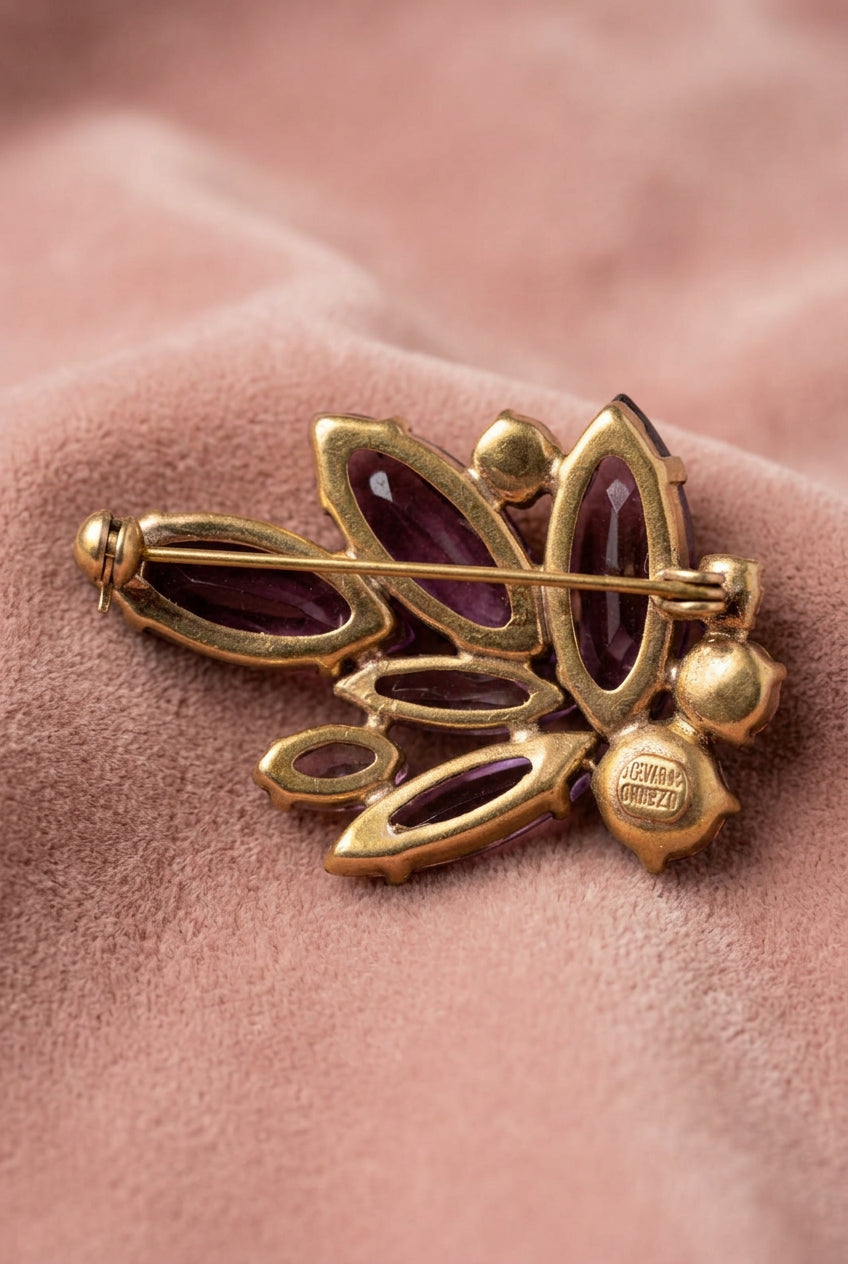 Unrivaled Striking Hallmarked Czech Brooch