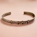 Simplistic and beautiful 14K gold & sterling cuff bracelet