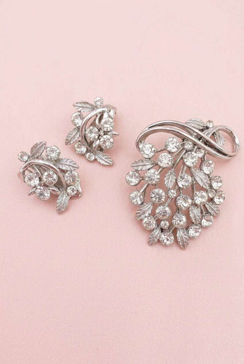 Brilliant Demi Parure - Hallmarked Lisner