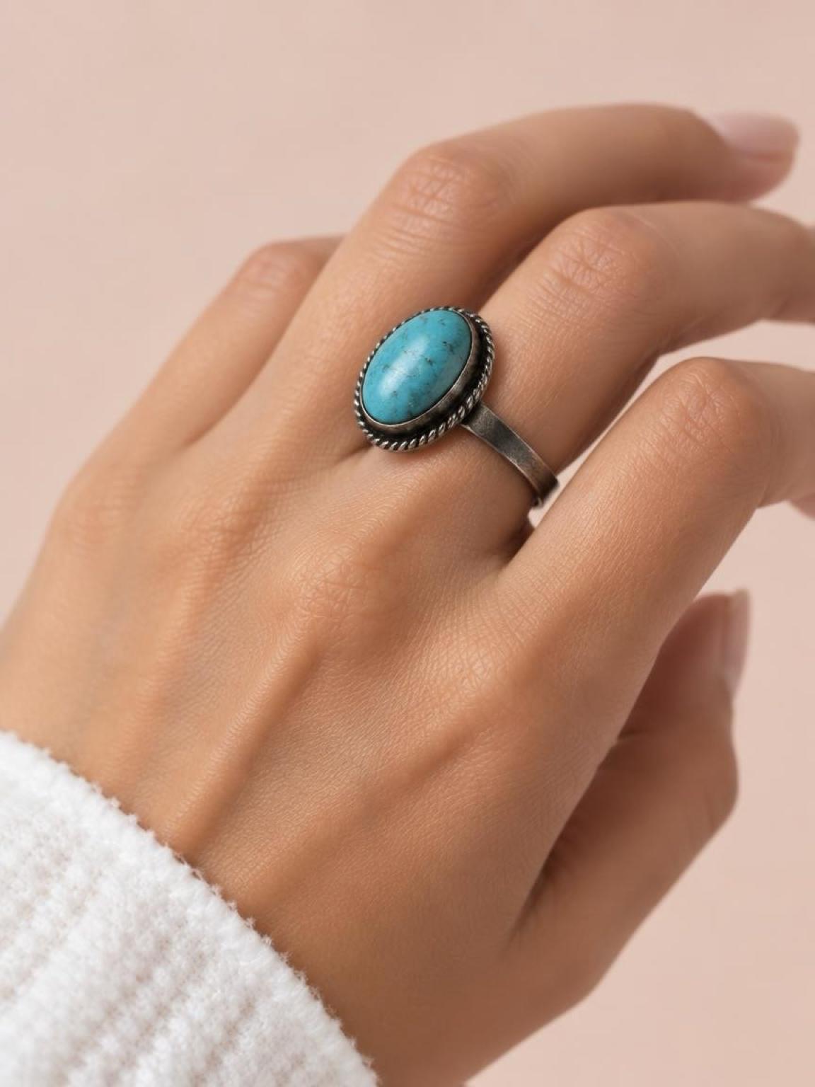 Genuine, Captivating Robin Egg Turquoise Ring