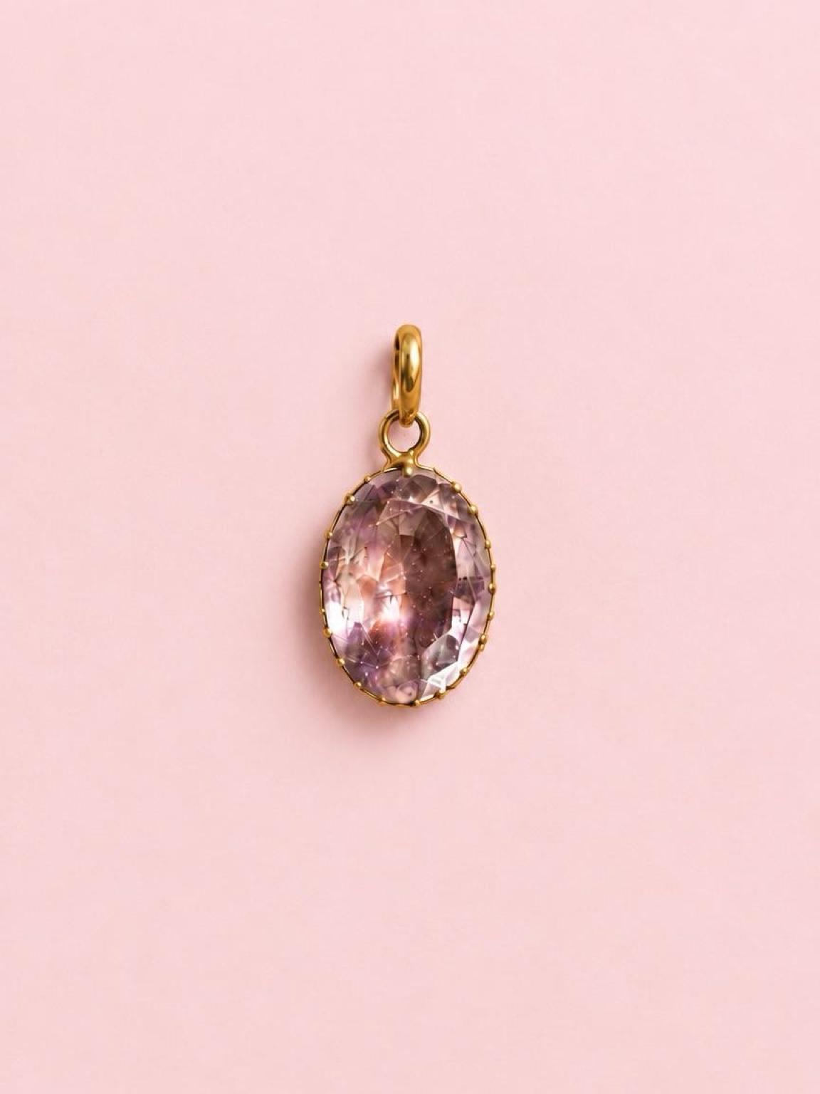 Magnificent beauty abounds Genuine, amethyst pendant necklace