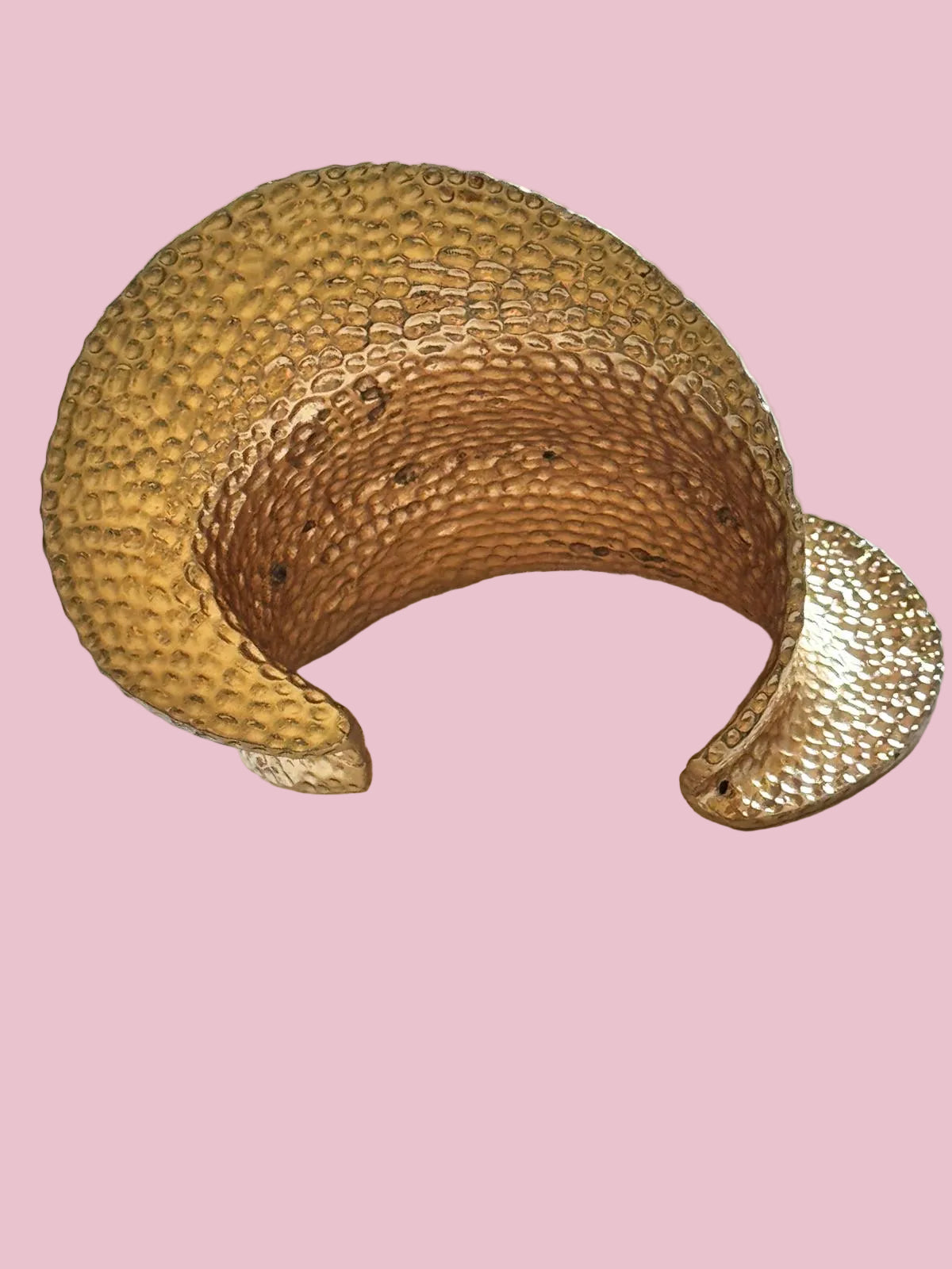 Clara Studio Inc. Bold Gold-Tone Textured Wide Statement Cuff Bracelet