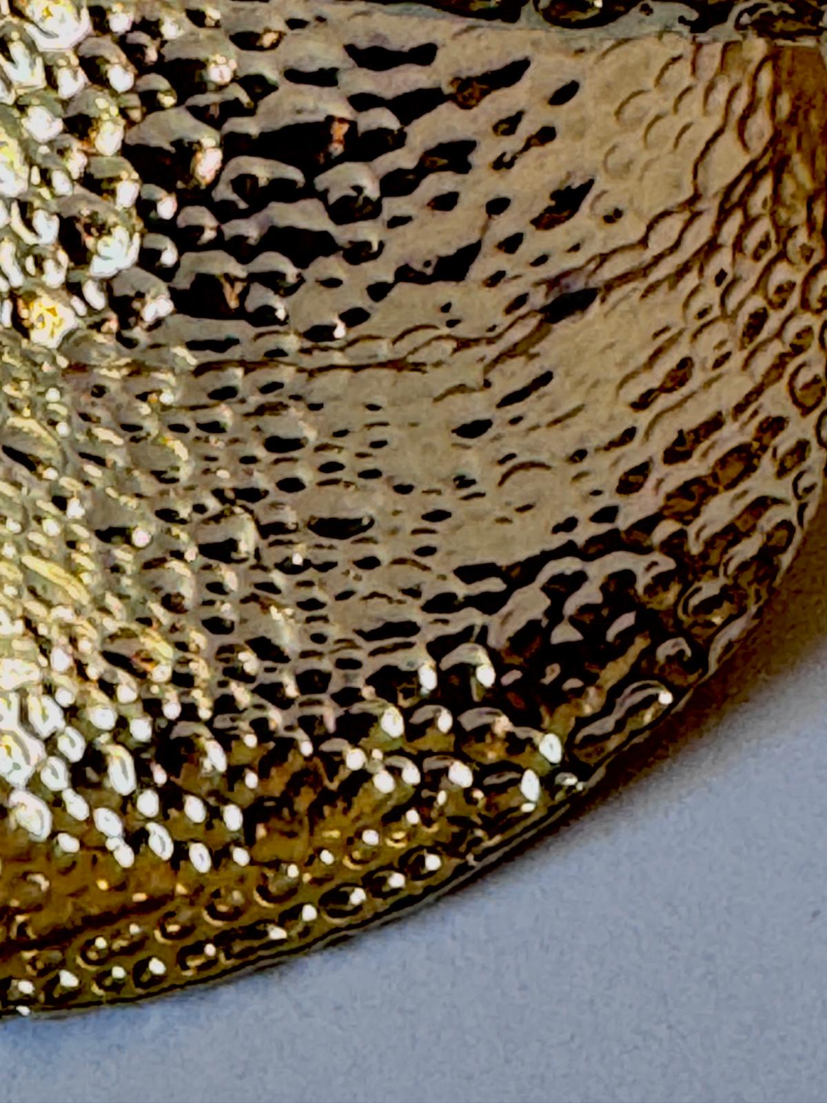 Clara Studio Inc. Bold Gold-Tone Textured Wide Statement Cuff Bracelet