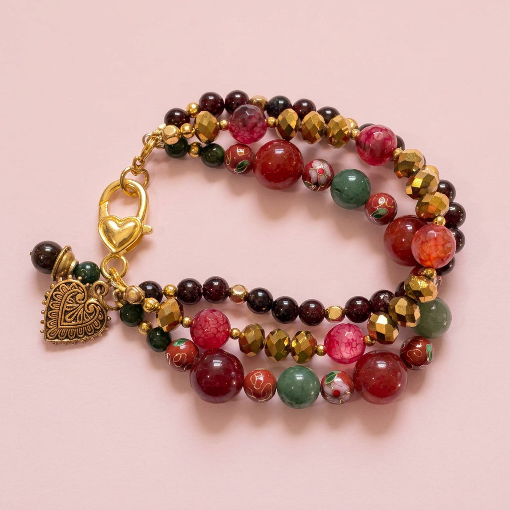 Very Posh three stranded stone bracelet