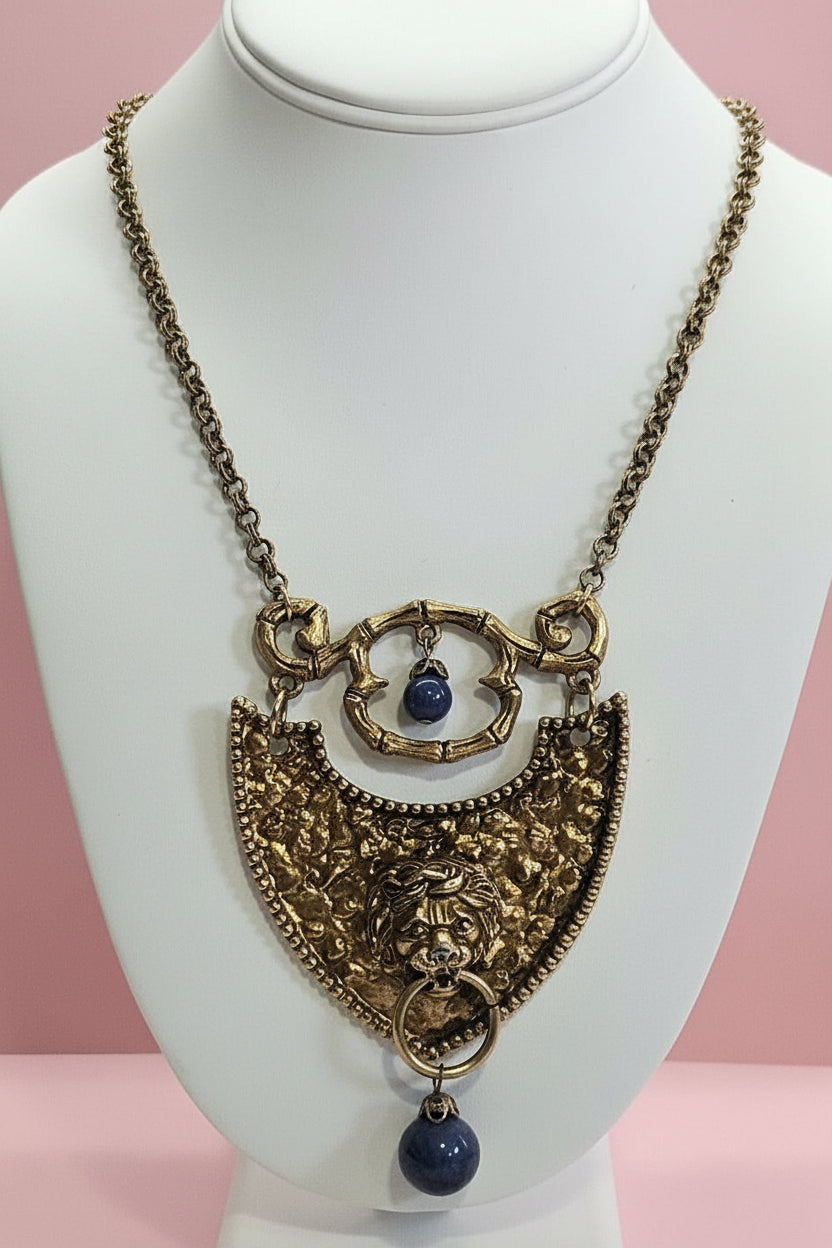 Vintage-style Gold-tone Statement Necklace