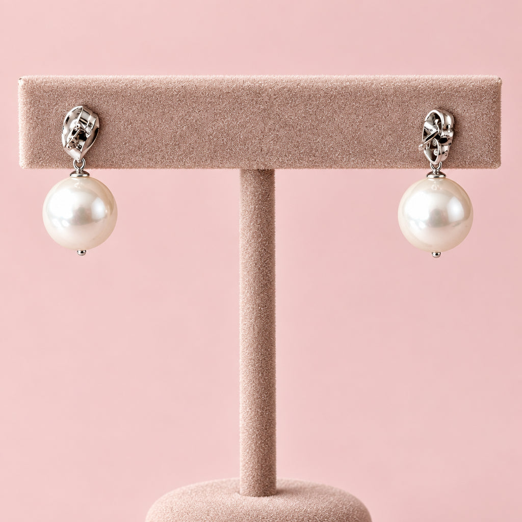 Softly Romantic Pearl And Sterling Post Earrings