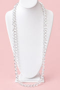 Hallmarked Miriam Haskell - Provenance Rich And Striking, Beautiful Rock Crystal Opera Length Necklace