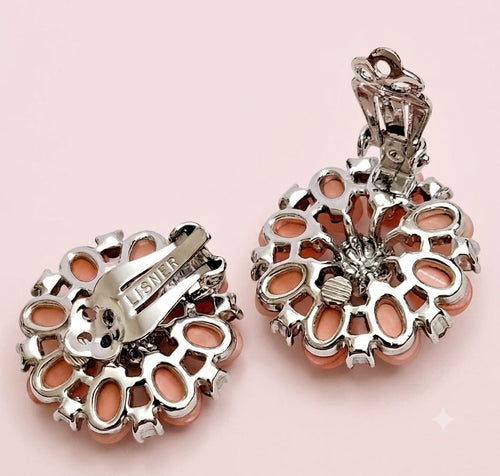 1950s Vintage signed Lisner clip-on Earrings