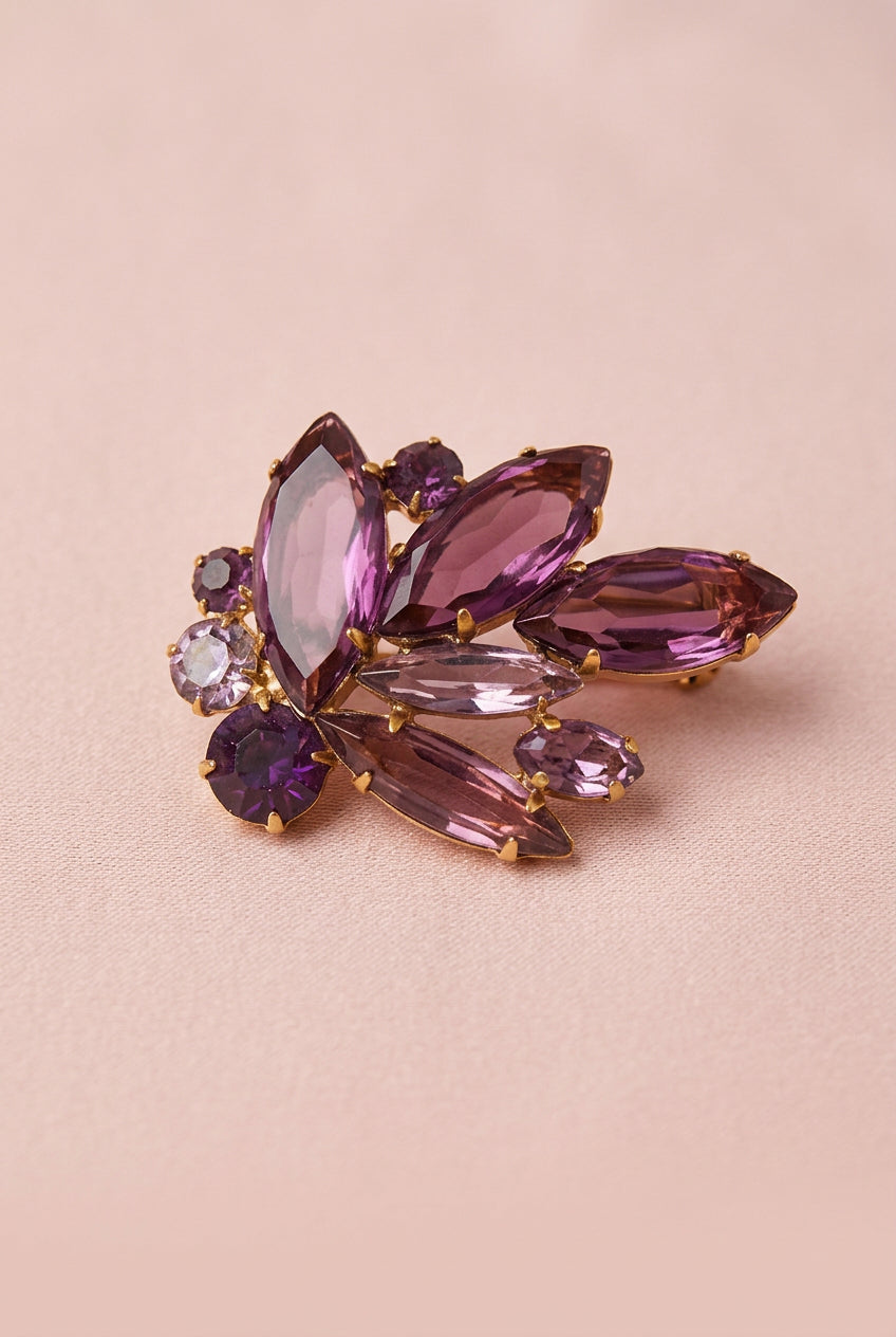 Unrivaled Striking Hallmarked Czech Brooch