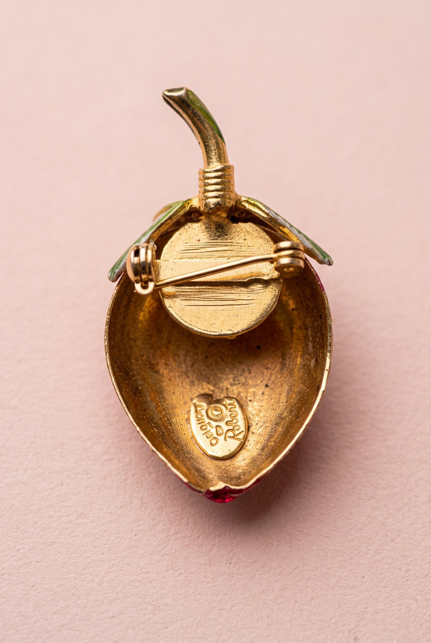 Luscious Lipstick Red Brooch