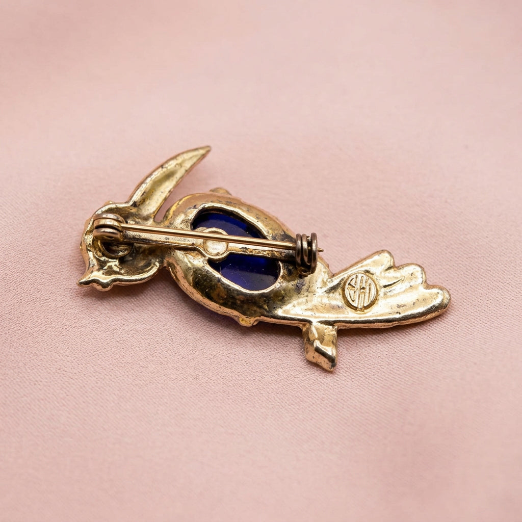 Fancy Multicolored Rhinestone Woodpecker Pin