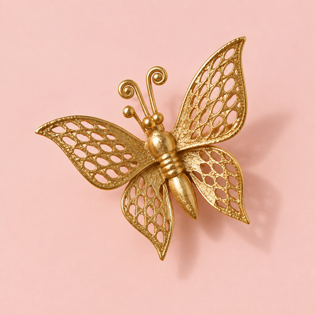 The Soft Alighting: Moving-Articulated Butterfly Brooch