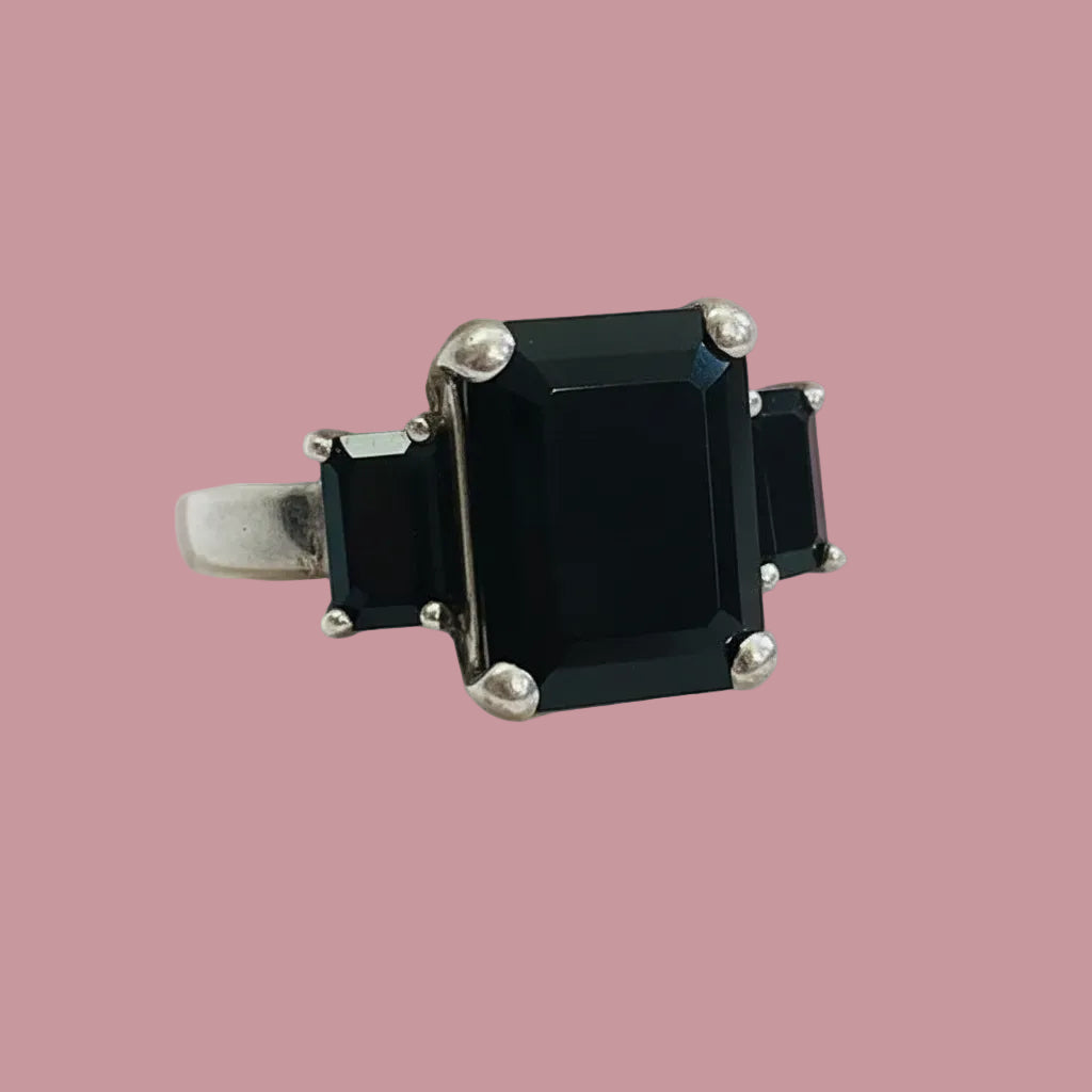 Black Onyx Sterling Ring