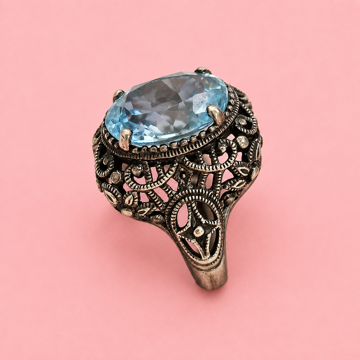Genuine Sterling Topaz Ring