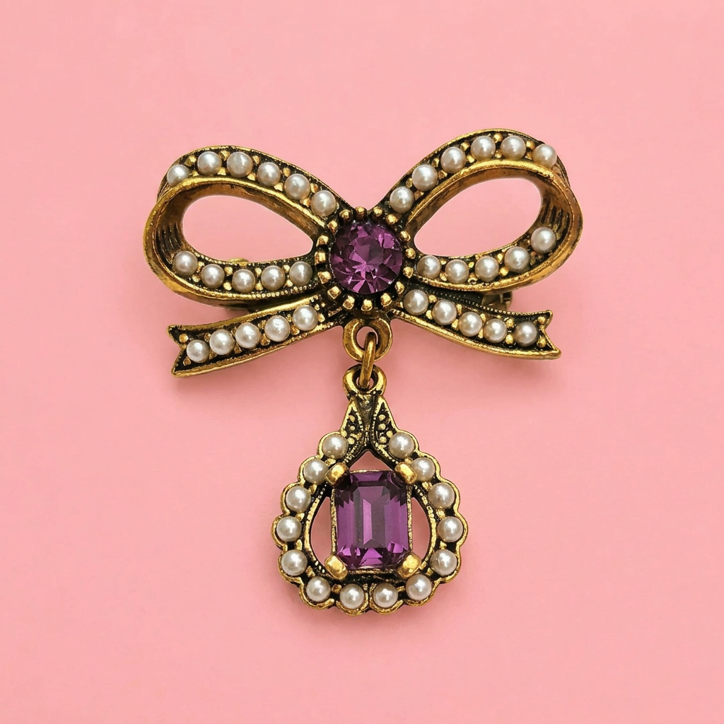 Charming Little Bow Motif Pin