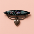 Art Deco enameling Floral Motif