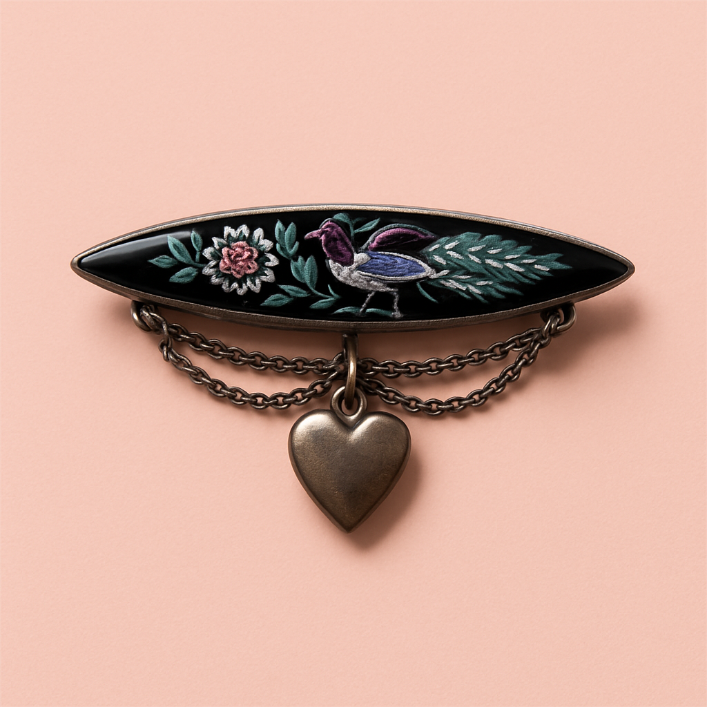 Art Deco enameling Floral Motif