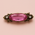 Victorian Designer pc. Pink Tourmaline Faceted Glass