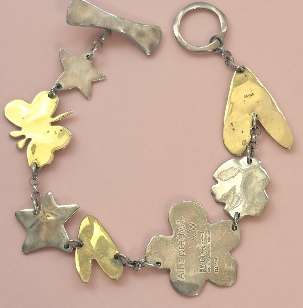 Unusual Charm Signed Andy Warhol Bracelet
