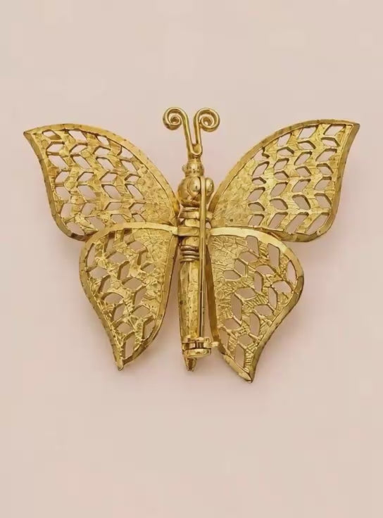 The Soft Alighting: Moving-Articulated Butterfly Brooch