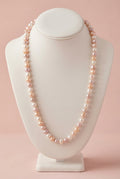 Luscious & Feminine, Pink and White Pearls With A 14k Gold Clasp