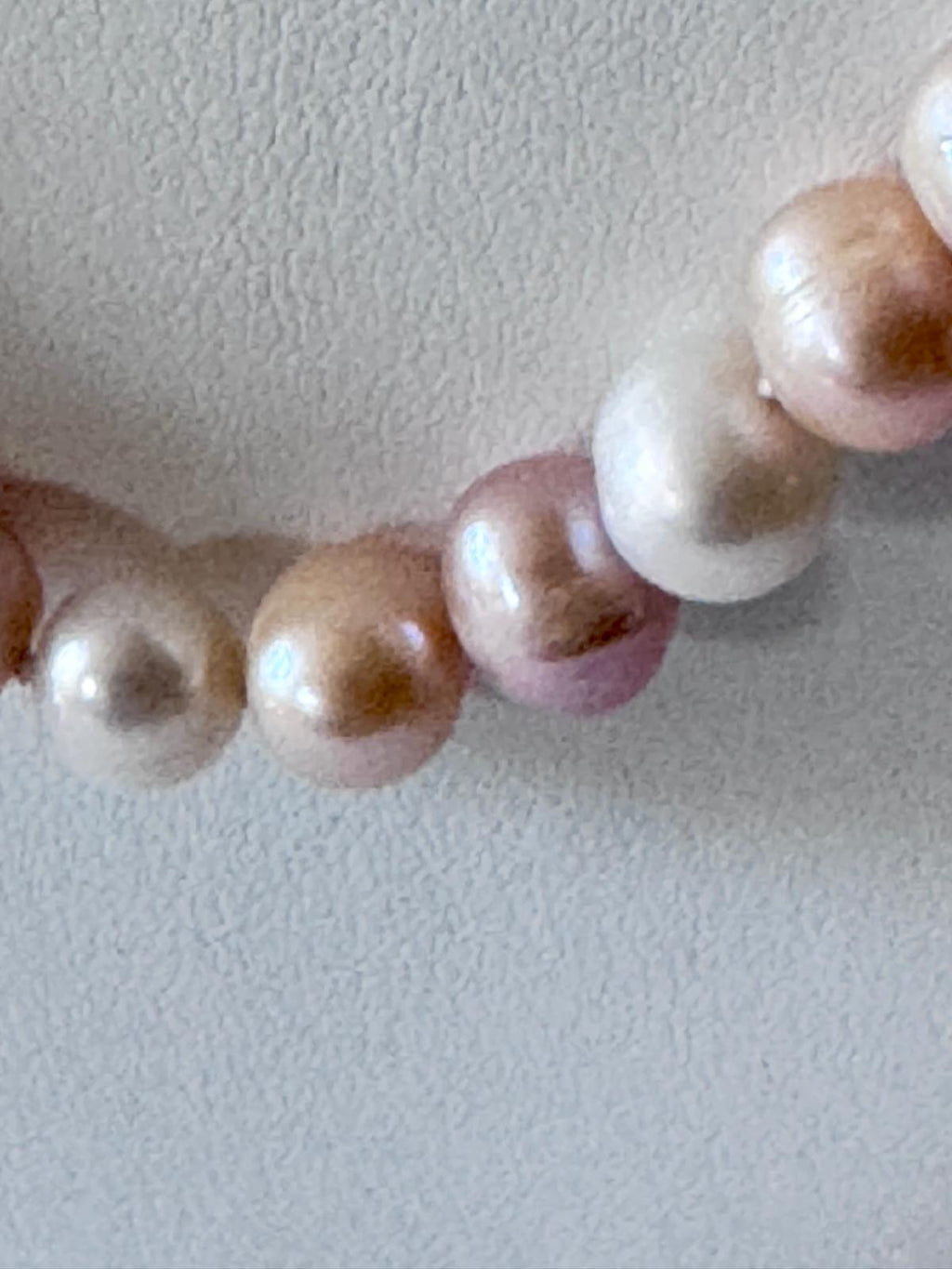Luscious & Feminine, Pink and White Pearls With A 14k Gold Clasp