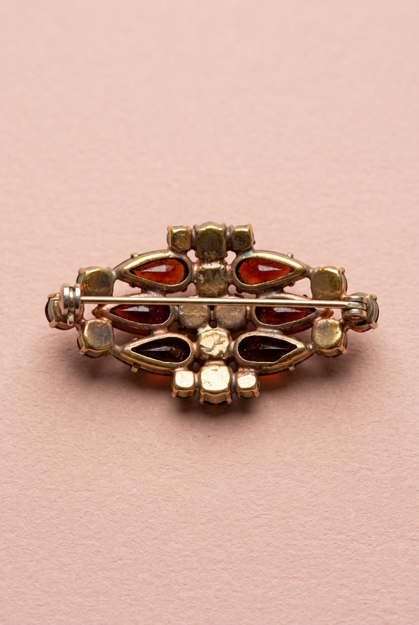 Exquisite Bohemian Garnet Brooch